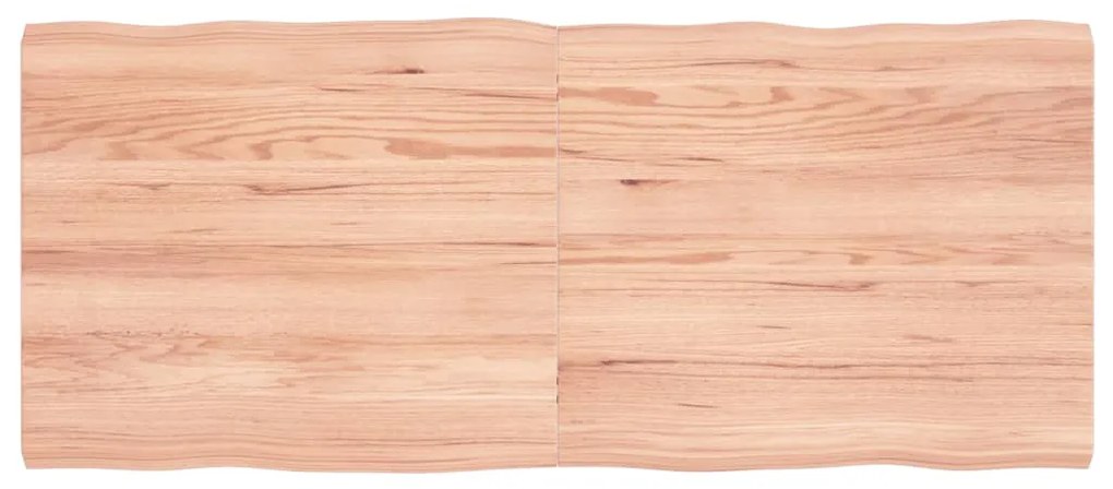 vidaXL Tampo de mesa com bordas vivas carvalho tratado castanho-claro
