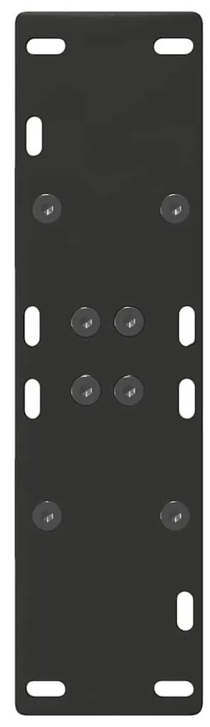 Pés para mesa de jantar em formato A, 2 peças, preto, 50x(72-73) cm, a