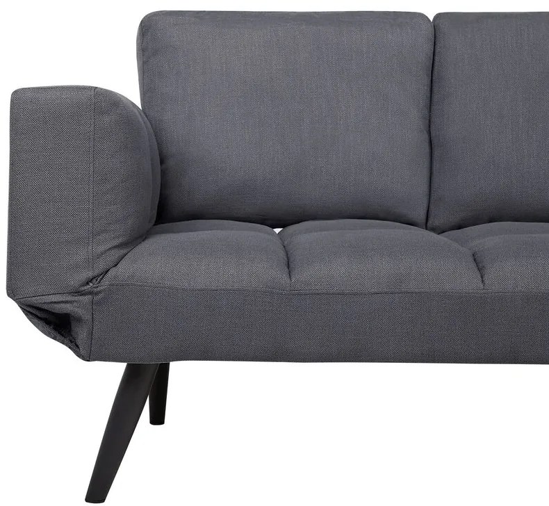 Sofá-cama em tecido cinzento escuro BREKKE Beliani