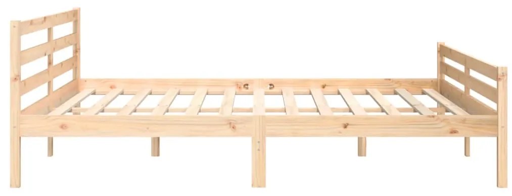 Estrutura de cama sem colchão 200x200 cm madeira maciça