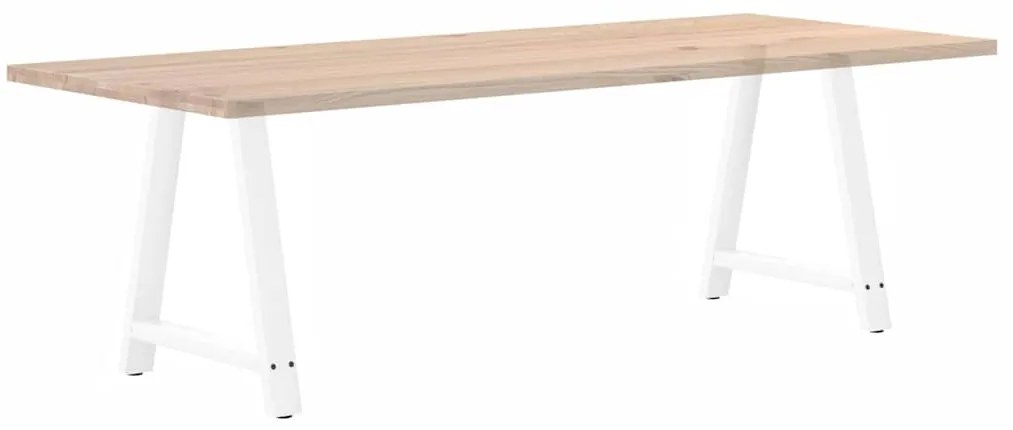 Pés para mesa de jantar em formato A, 2 peças, branco, 80x (72-73) cm,