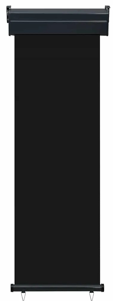 Toldo lateral para varanda 65x250 cm preto