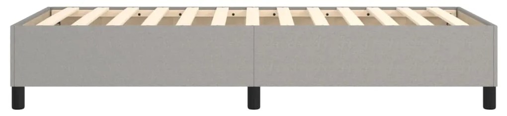 Estrutura de cama sem colchão 90x190 cm tecido cinzento-claro