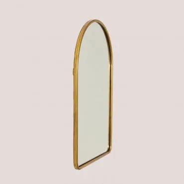 Espelho de Parede em Metal Clovis Dourado - Sklum