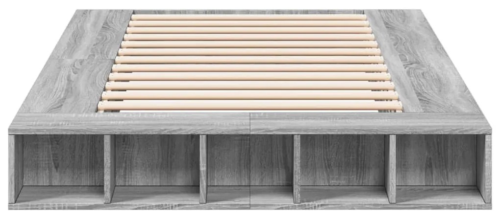 Estrutura de cama 120x200 cm derivados de madeira cinza sonoma