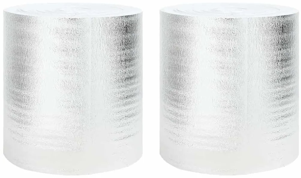 vidaXL Refletor de calor para radiador Prateado 0.5 x 25 m Alumínio
