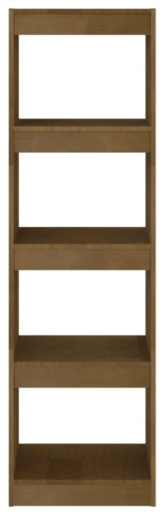 Estante/divisória 40x30x135,5 cm madeira de pinho castanho mel