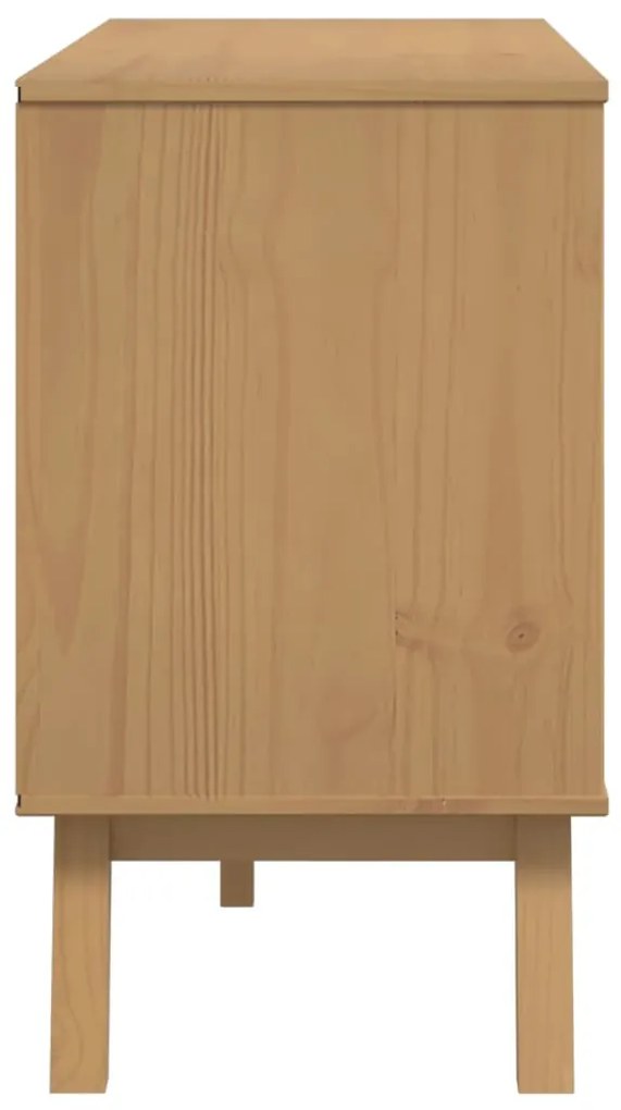 Aparador OLDEN 114x43x73,5 cm pinho maciço branco e castanho