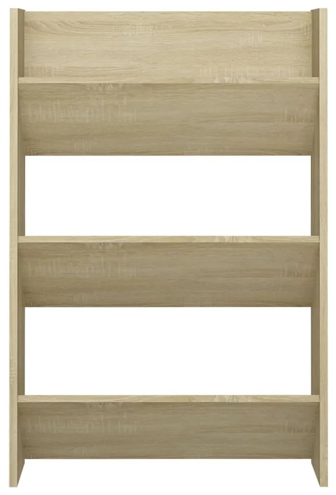 Sapateiras de parede 2 pcs 60x18x90 cm contrap. carvalho sonoma