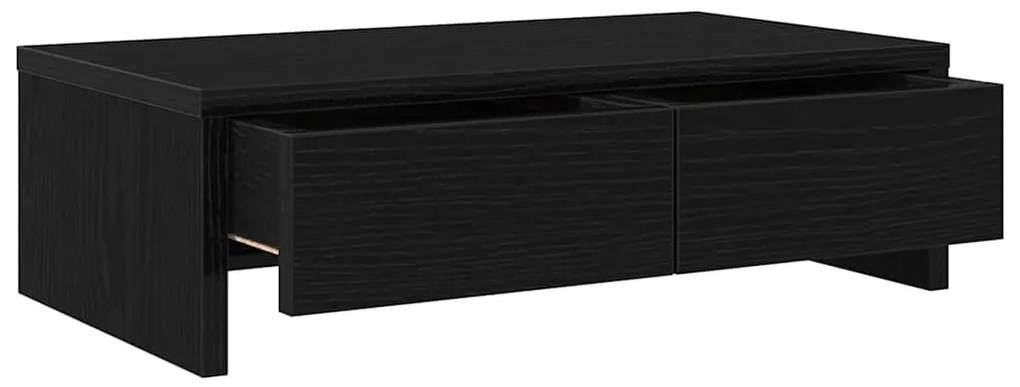 Suporte para monitor com gavetas deriv. madeira carvalho preto