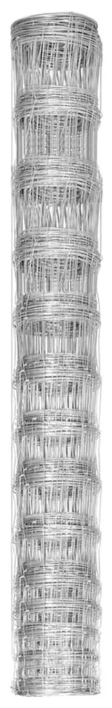 Cerca de jardim 50 m 150 cm aço galvanizado prateado