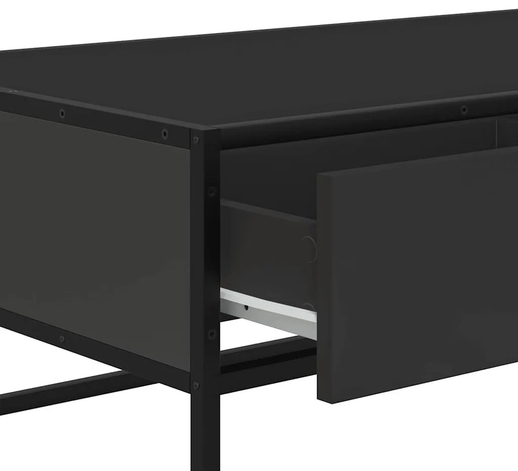 Mesa de centro 100x50x35 cm derivados de madeira/metal preto