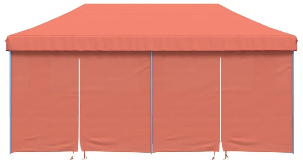 Tenda p/ festas pop-up dobrável 4 paredes laterais terracotta