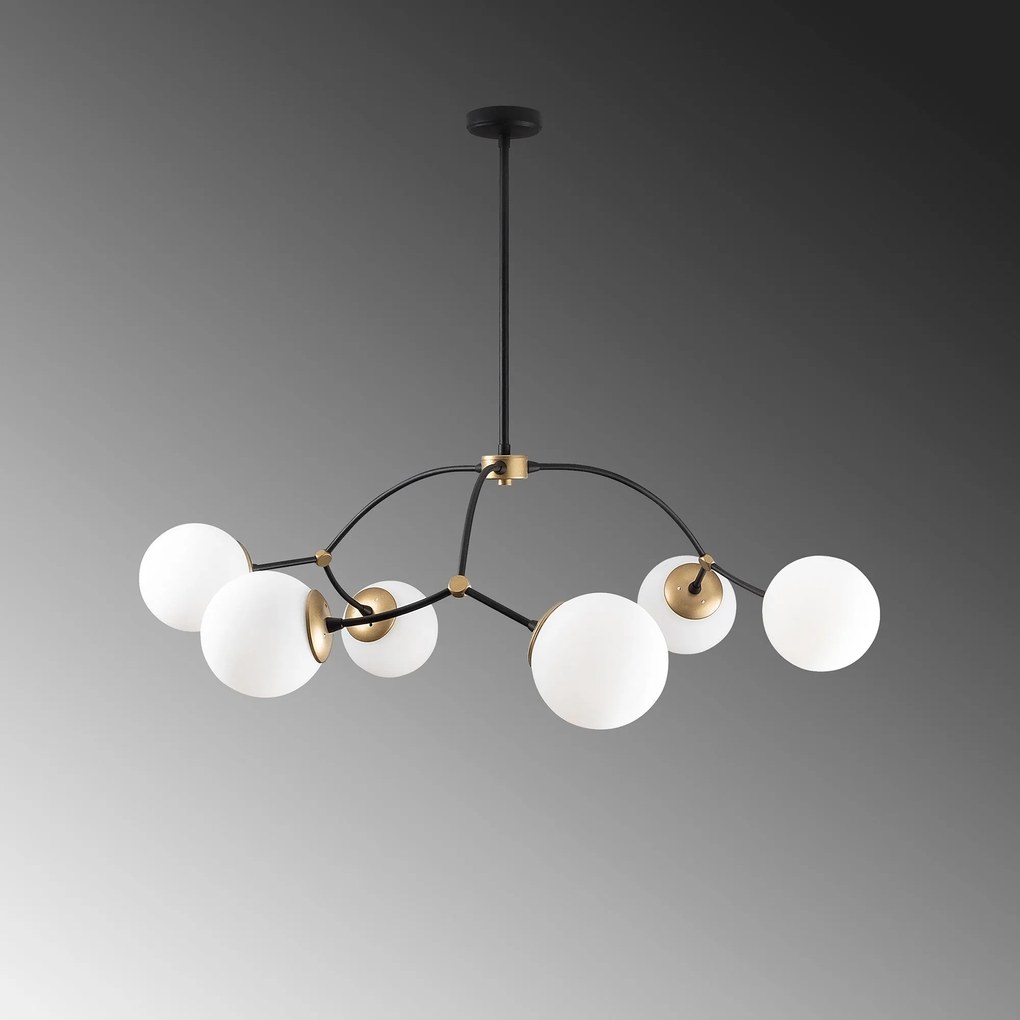Chandelier Kromozom – Branco e Preto – 90 x 90 cm