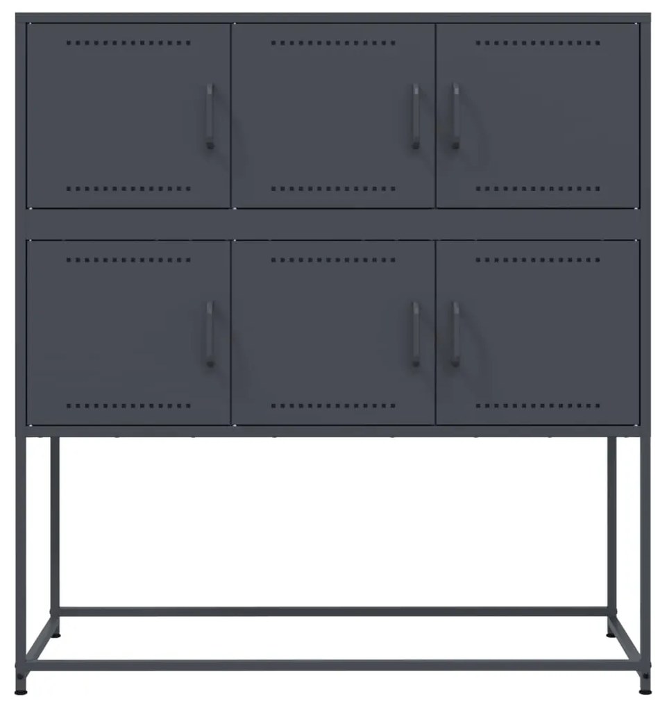 Aparador 100,5x39x107 cm aço antracite