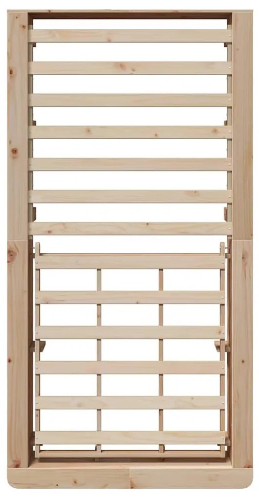 Estrutura da Cama Castanho 90 x 200 cm Madeira de pinho maciça