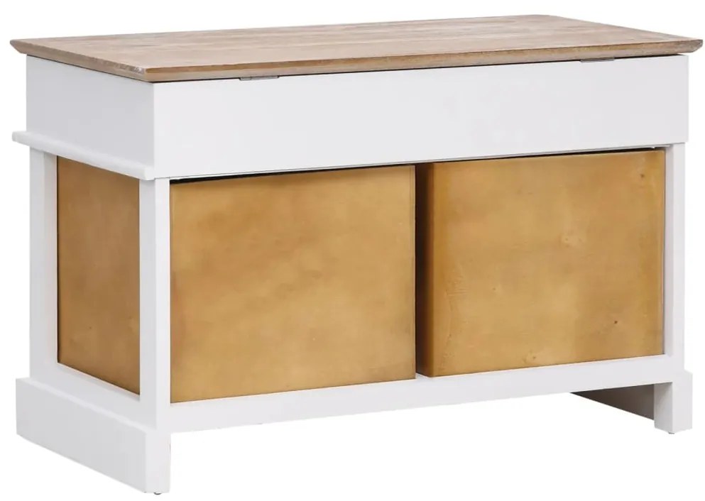 Banco de corredor 70x35x45 cm madeira de paulownia