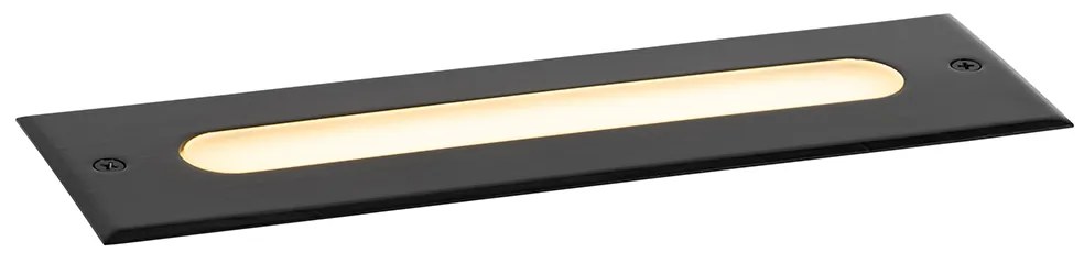 Foco de chão moderno preto 30 cm com LED IP65 - Eline