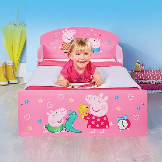 CAMA PEPPA PIG INFANTIL INCLUI COLCHÃO E ALMOFADA 42.50x77x143 cm