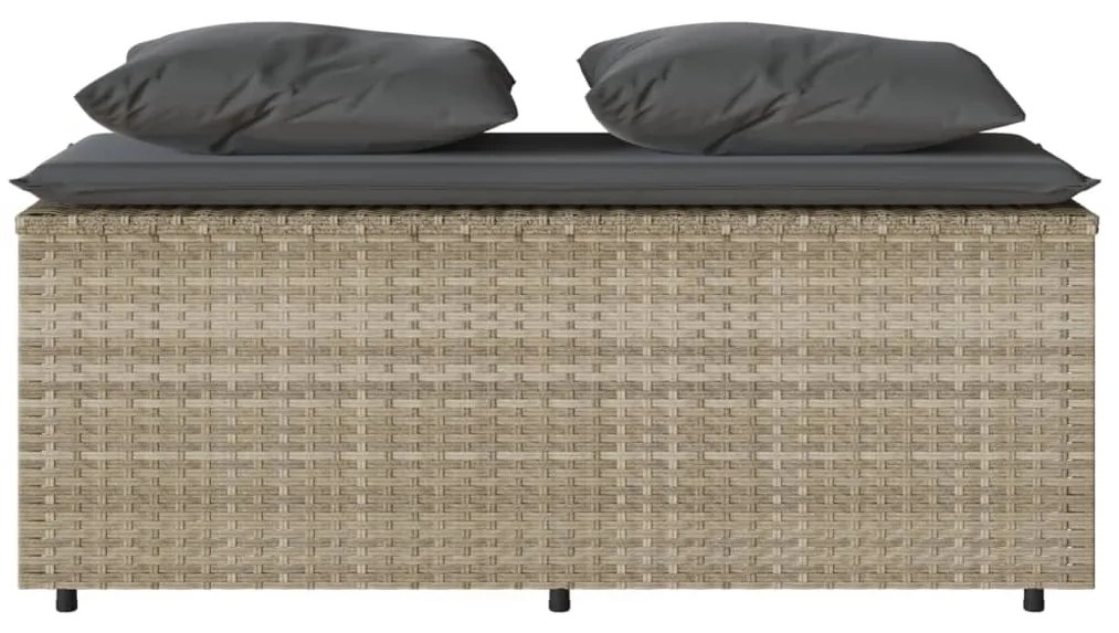 3 pcs conjunto de jantar p/ jardim c/ almofadões cinzento claro
