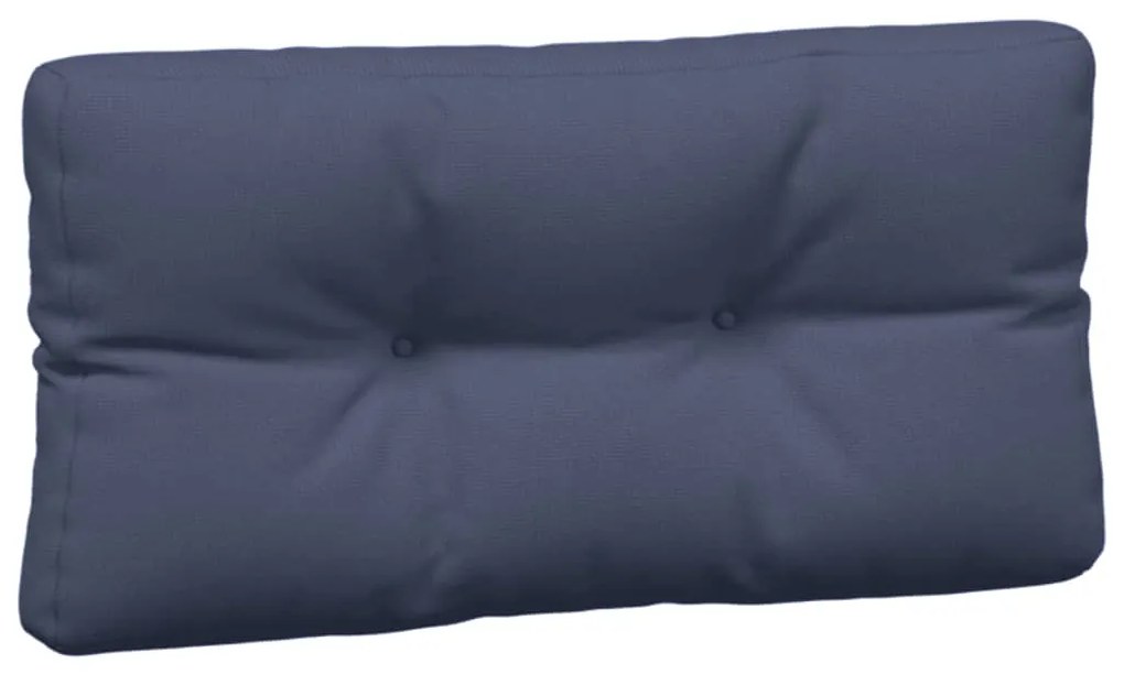 Almofadões para sofá de paletes 5 pcs tecido azul-marinho