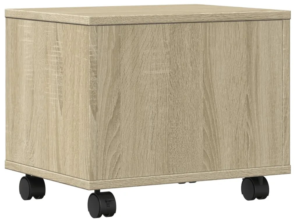 Suporte para impressora com rodas 41x32x34,5 cm carvalho sonoma