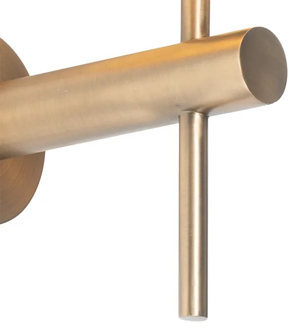 LED Candeeiro de parede inteligente bronze com abajur branco incluindo WiFi A60 - Pluk