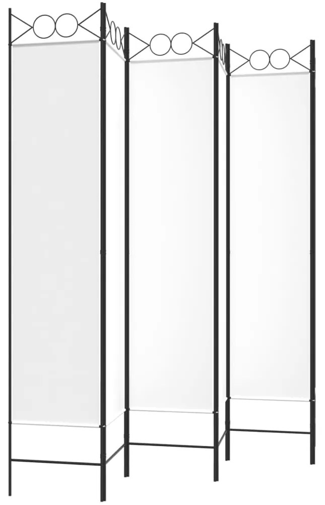 Biombo com 6 painéis 240x200 cm tecido branco