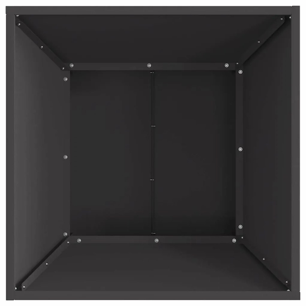 Fogueira Quadrada Preta 60x60x35 cm de Aço