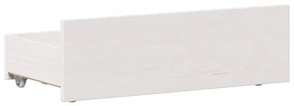 Cama sem colchão com cabeceira 90x200 cm pinho maciço branco