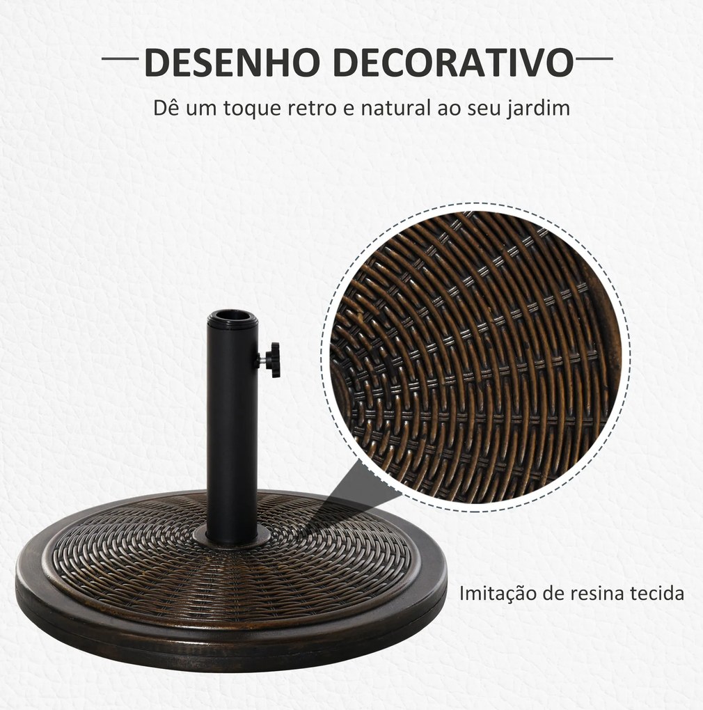 Base para Chapéu de Sol Peso 14 kg Base para Chapéu de Sol de Cimento