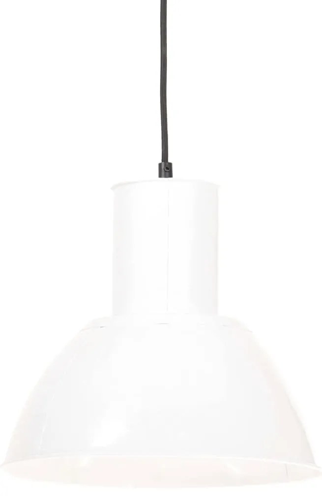 Candeeiro suspenso redondo 25 W 28,5 cm E27 branco