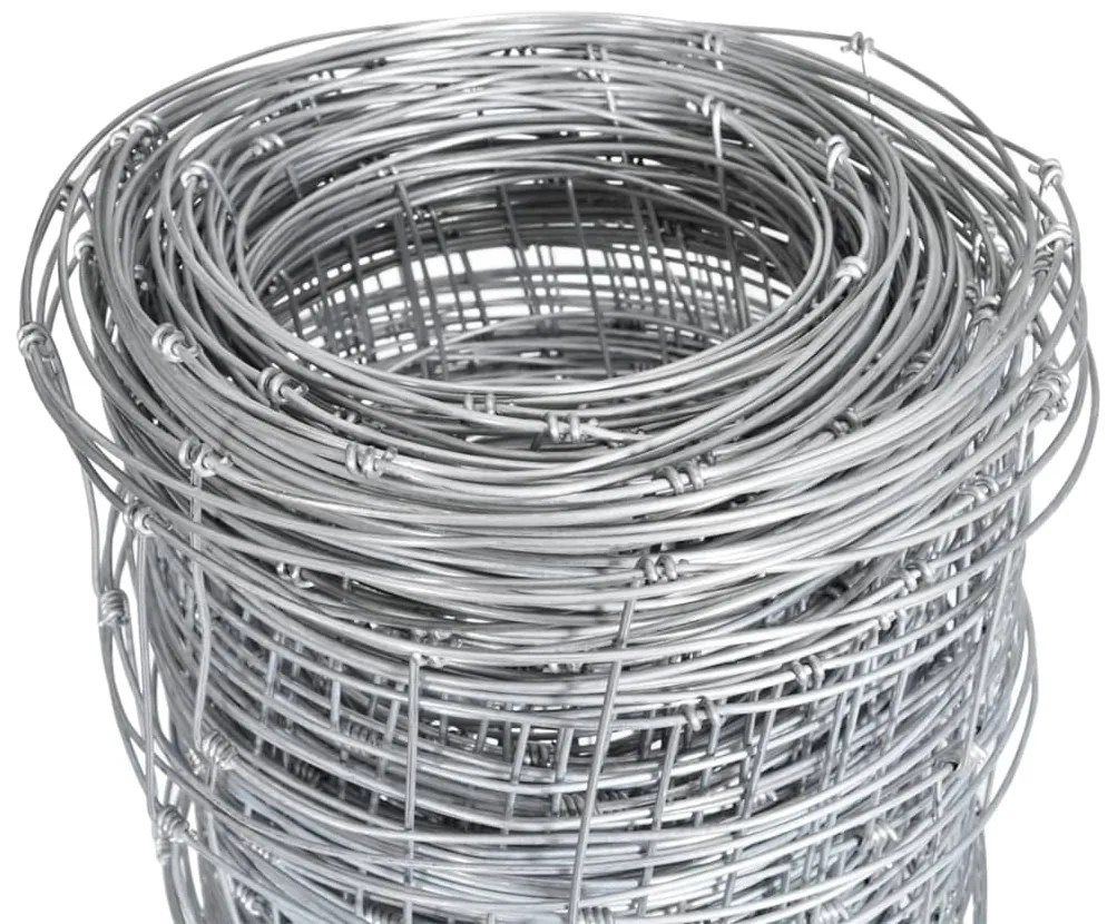 Cerca de jardim 50 m 150 cm aço galvanizado prateado