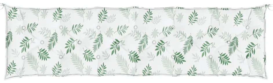 Almofadão p/ banco de jardim 200x50x7 cm tecido padrão folhas