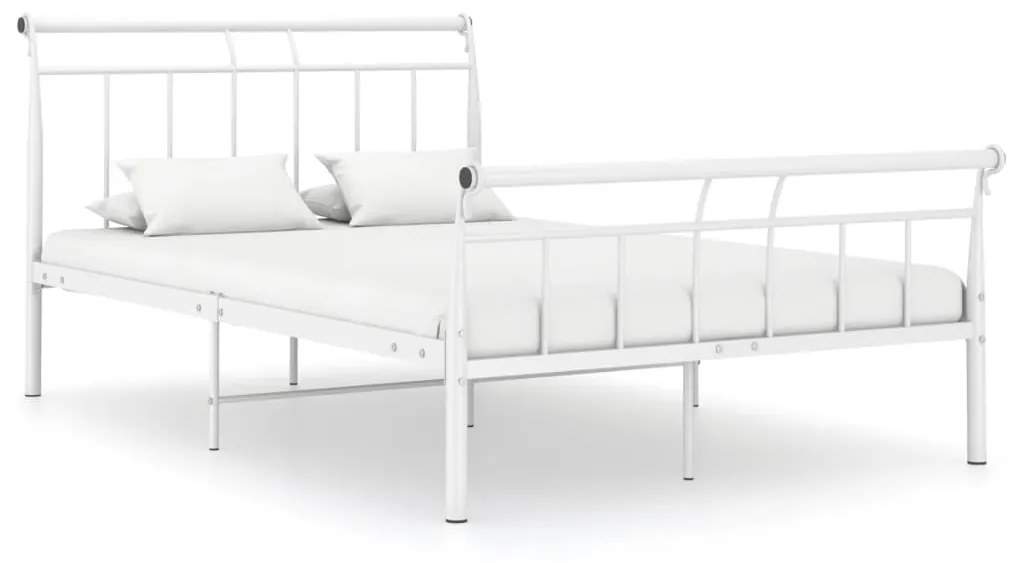 325037 vidaXL Estrutura de cama 120x200 cm metal branco