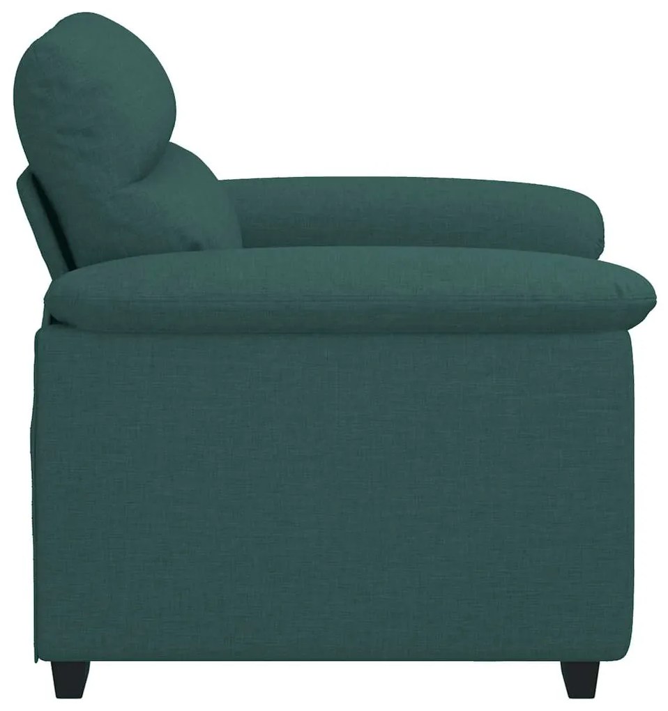 Poltrona 60 cm tecido verde-escuro