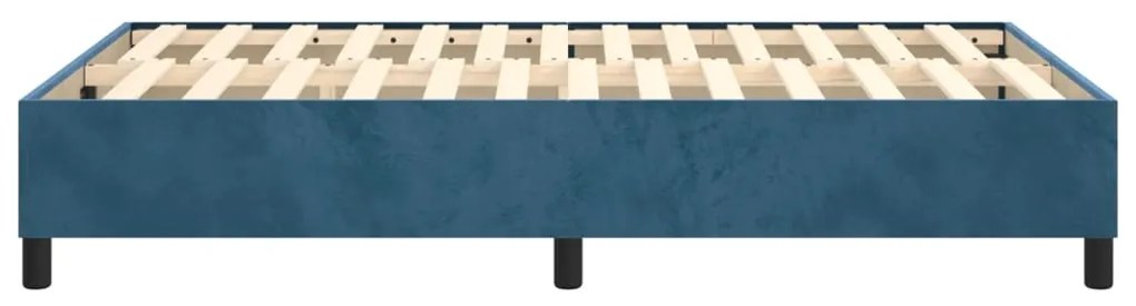 Estrutura de cama sem colchão 120x200 cm veludo azul