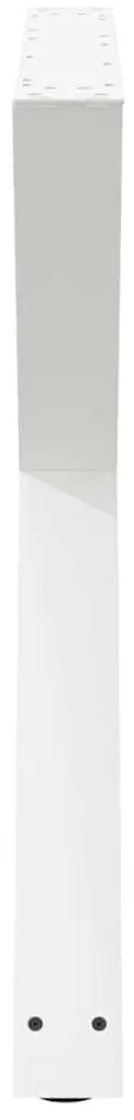 Pés para mesa de jantar 2 peças, branco, 90x(72-73,3) cm, aço