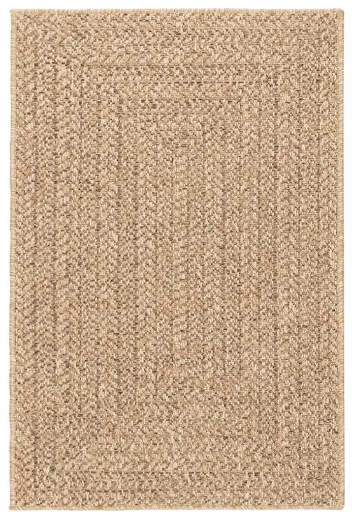 Tapete ZIZUR bege 140x200 cm aspeto de juta interior e exterior