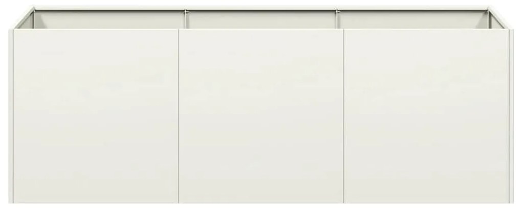 Vaso floreira 120x40x40 cm aço laminado a frio branco