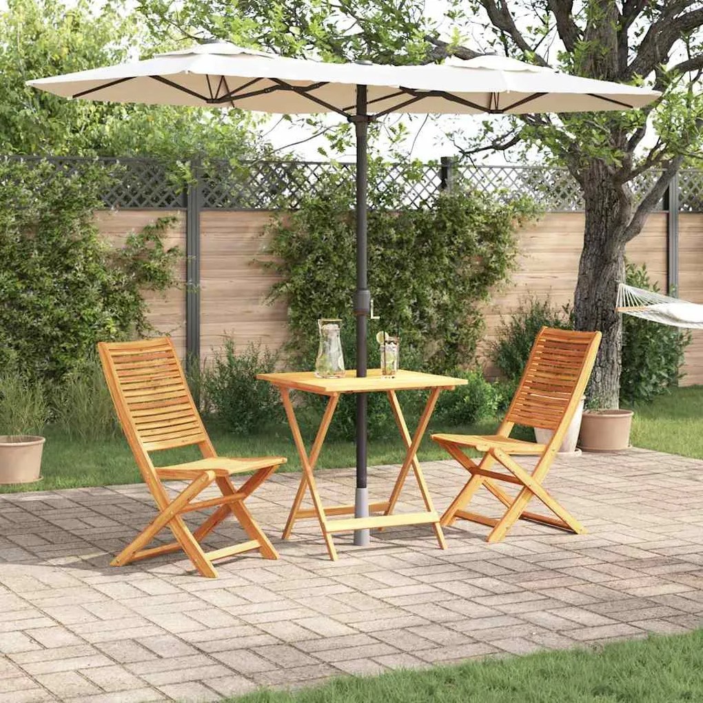 vidaXL Conjunto de Móveis para Exterior Manual 3 pcs 70 x 70 x 75 cm