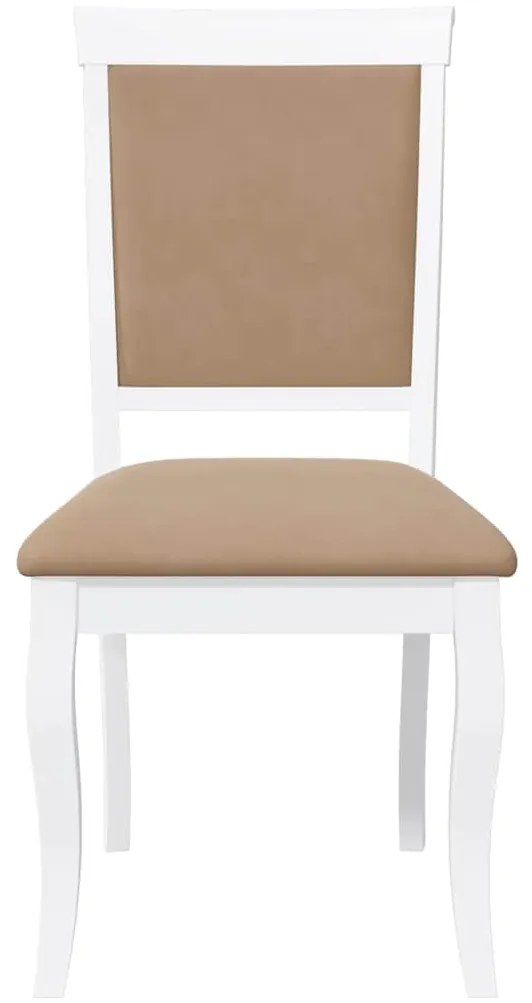Cadeiras de jantar com almofadões 2 pcs madeira maciça branco