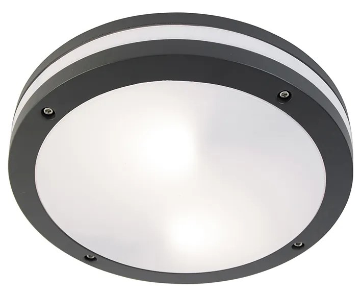 LED Candeeiro de Parede e Teto Inteligente Cinza Escuro com Wi-Fi A60 - Glow Moderno