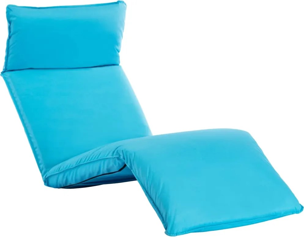 vidaXL Espreguiçadeira dobrável tecido oxford azul