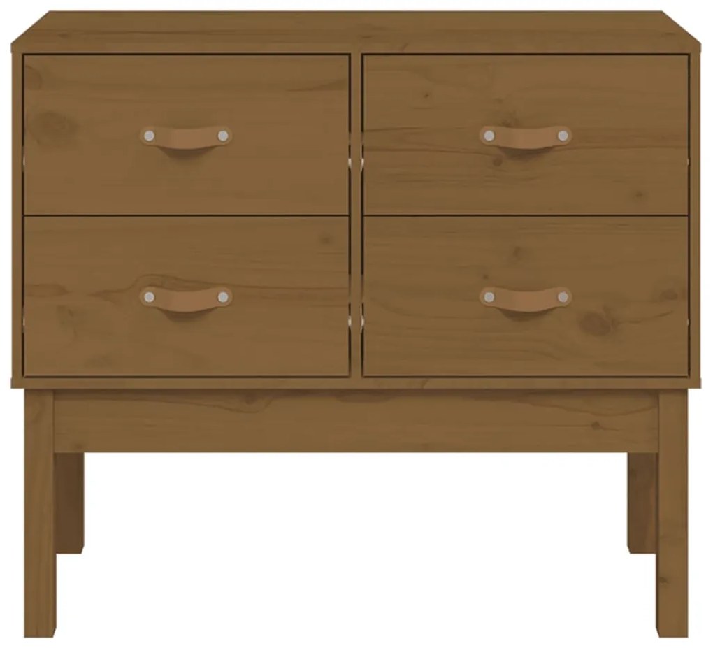Armário consola 90x40x78 cm pinho maciço castanho mel