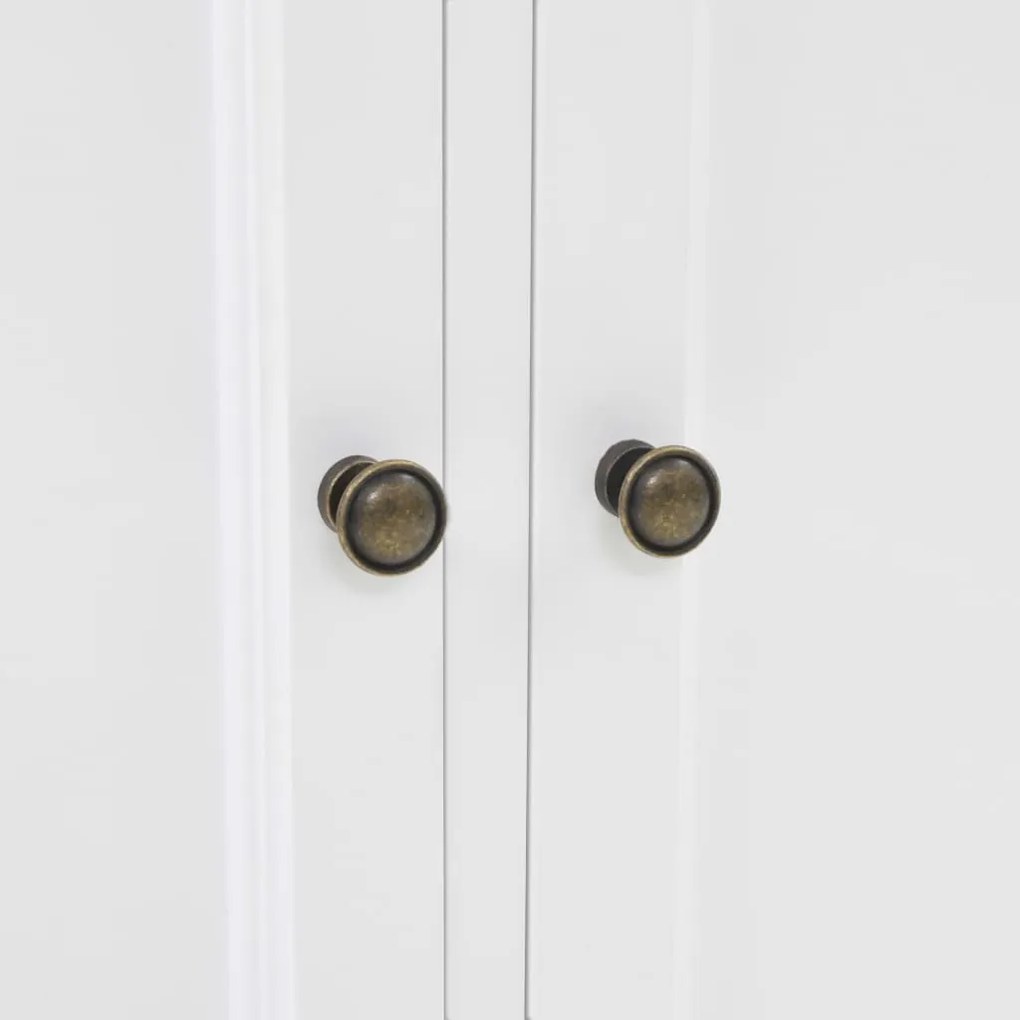Aparador c/ 4 portas em MDF + madeira de pinho 80x40x180 cm