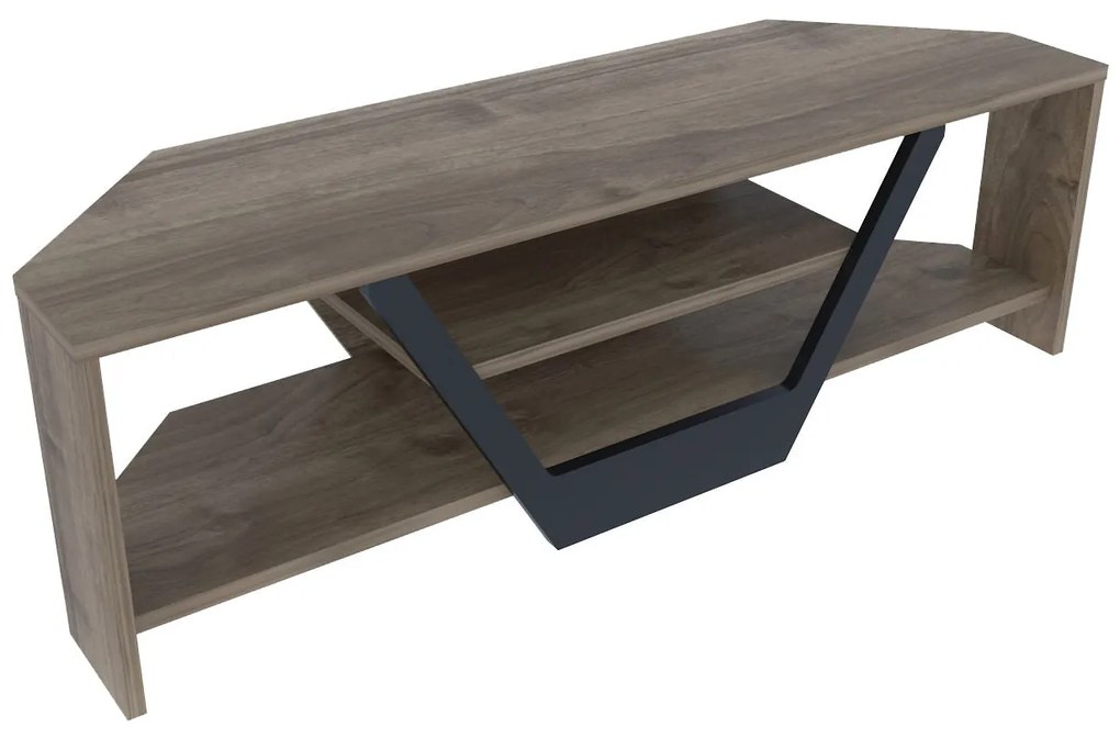Móvel TV Sares – Nogueira/Preto – 120x35x36,8 cm