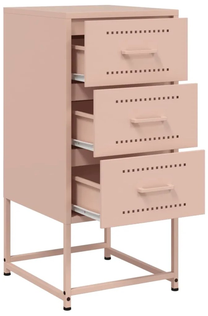 Mesa de cabeceira 36x39x78 cm aço rosa