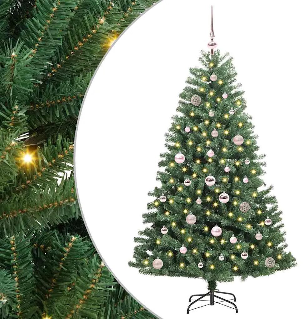 vidaXL Árvore de Natal Articulada Artificial Verde 150 cm PVC e Metal