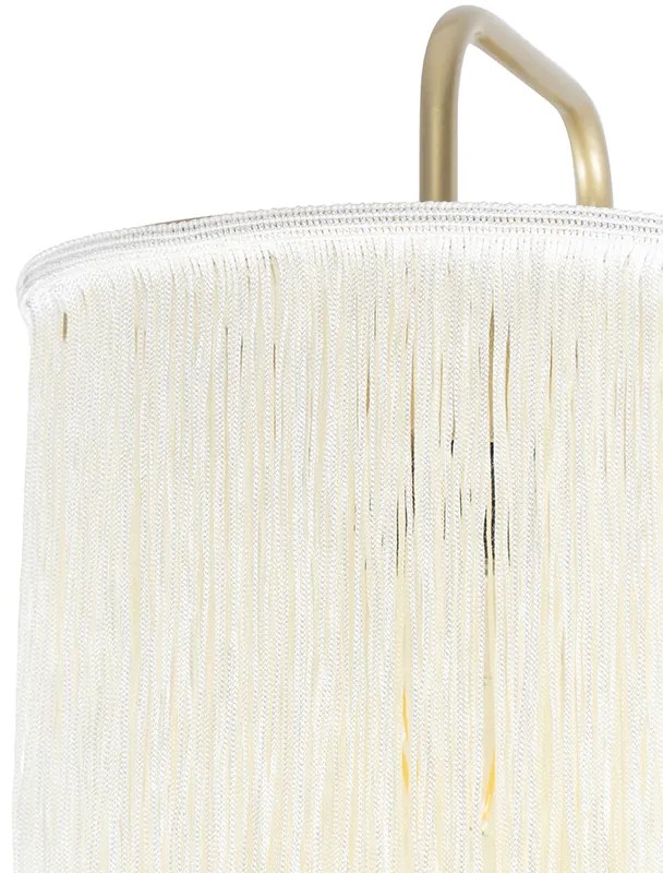 Candeeiro de parede oriental dourado com aba dourado - Franxa Oriental